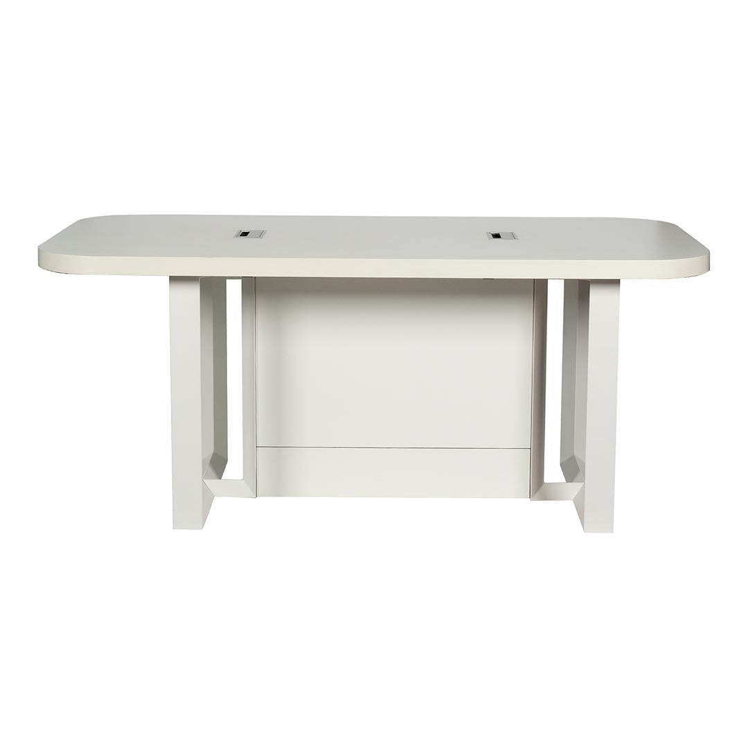 Elegant Meeting Table, Office Desk For Workstations - White-GCC Home Center