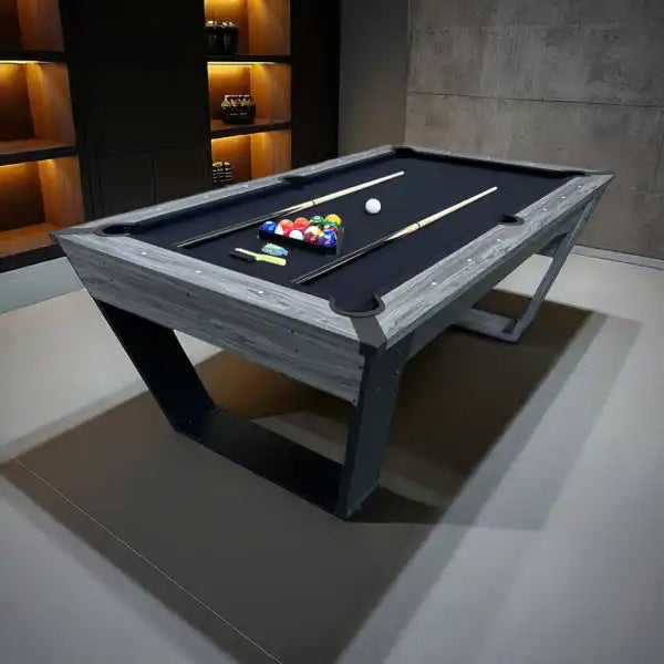 7FT Black Pool Table NEPTUNE with Accessories – Modern Design