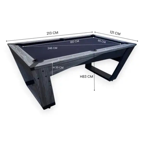 7FT Black Pool Table NEPTUNE with Accessories – Modern Design
