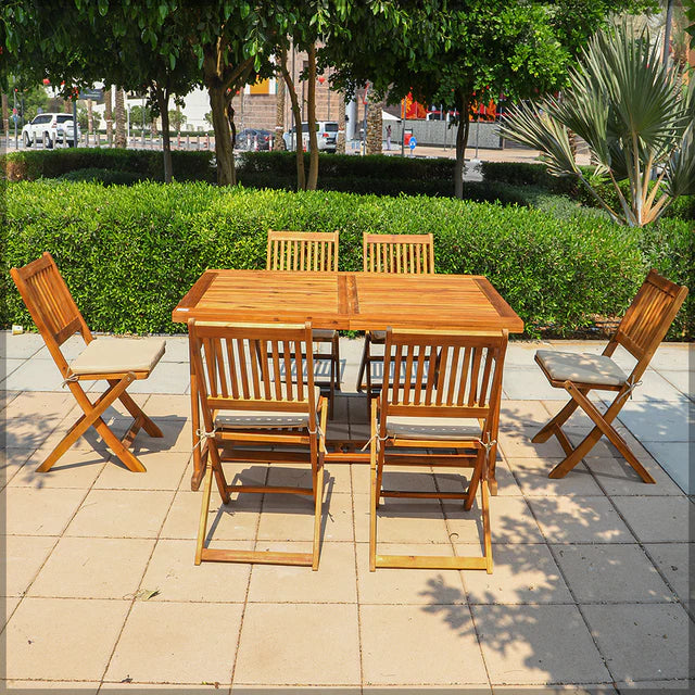 9 Pcs Dining Table Set, Outdoor/Indoor Set-GCC Home Center