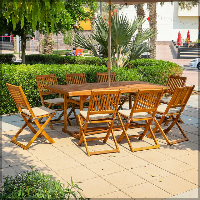 9 Pcs Dining Table Set, Outdoor/Indoor Set-GCC Home Center