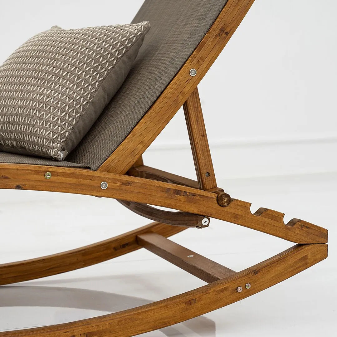Rocking Sun Lounger – Brown (Homestead Style)