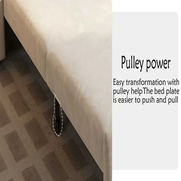 Modern Velvet Sofa Bed Convertible Pull-Out Couch with Storage Armrests | 3-in-1 Retractable Sleeper Sofa for Living Room & Guest Room