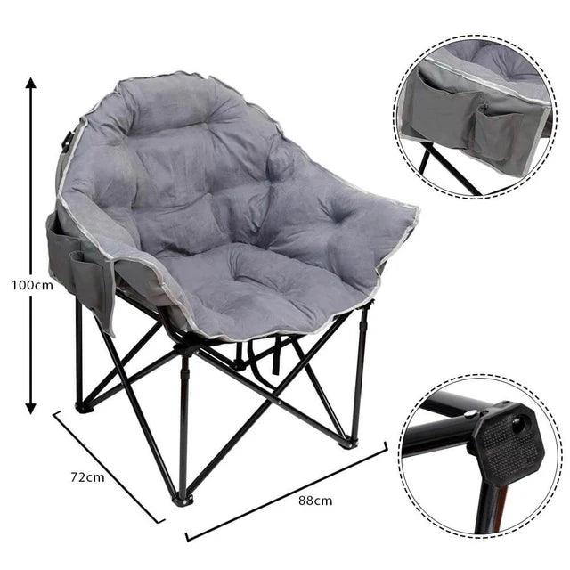 Padded Folding Club Camping Chair