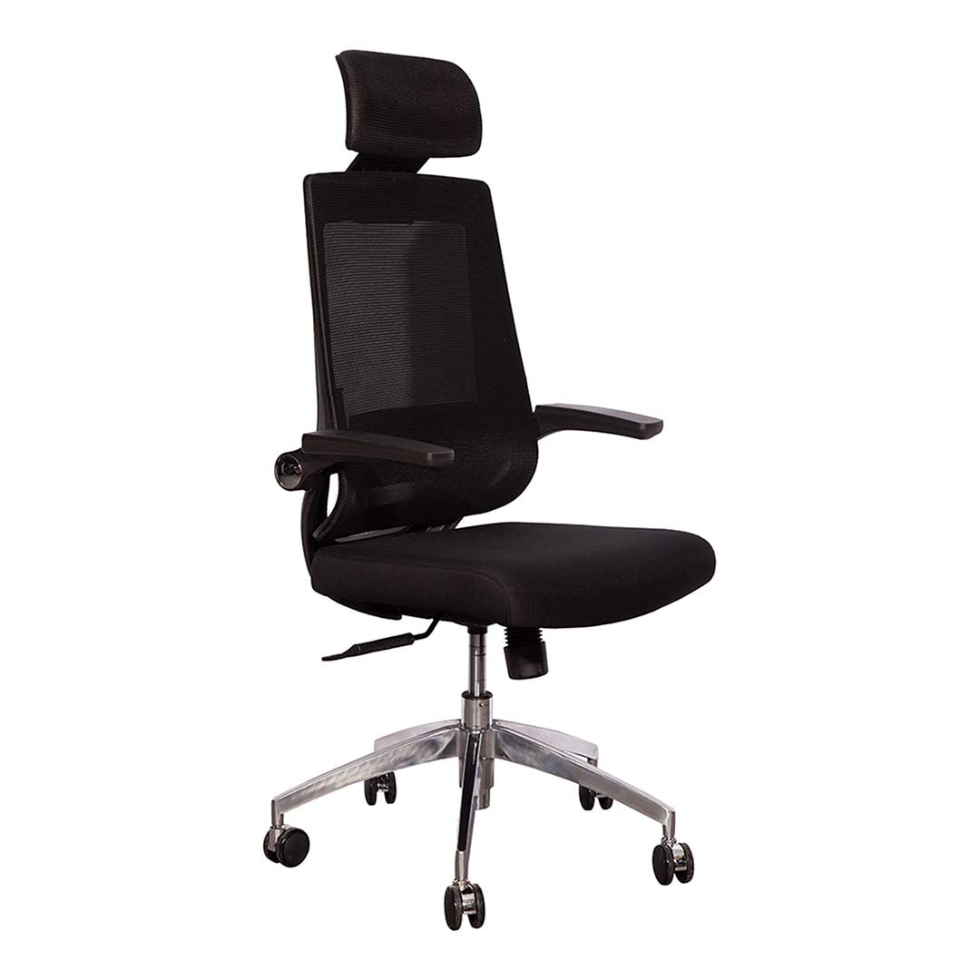 High Back Office Chair With Height Adjustable And Swivel Wheels-GCC Home Center
