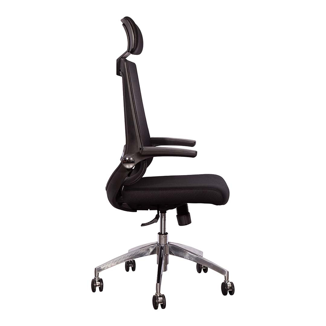 High Back Office Chair With Height Adjustable And Swivel Wheels-GCC Home Center