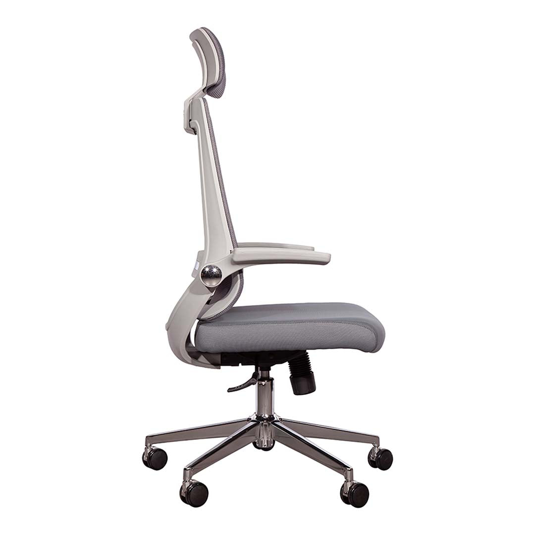 High Back Office Chair With Height Adjustable And Swivel Wheels-GCC Home Center