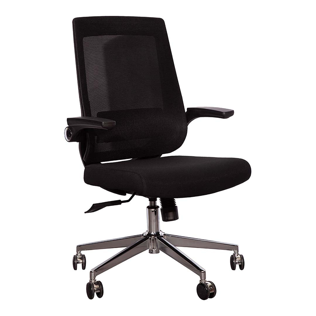 Modern Low Back Office Chair With Adjustable Armrests-GCC Home Center