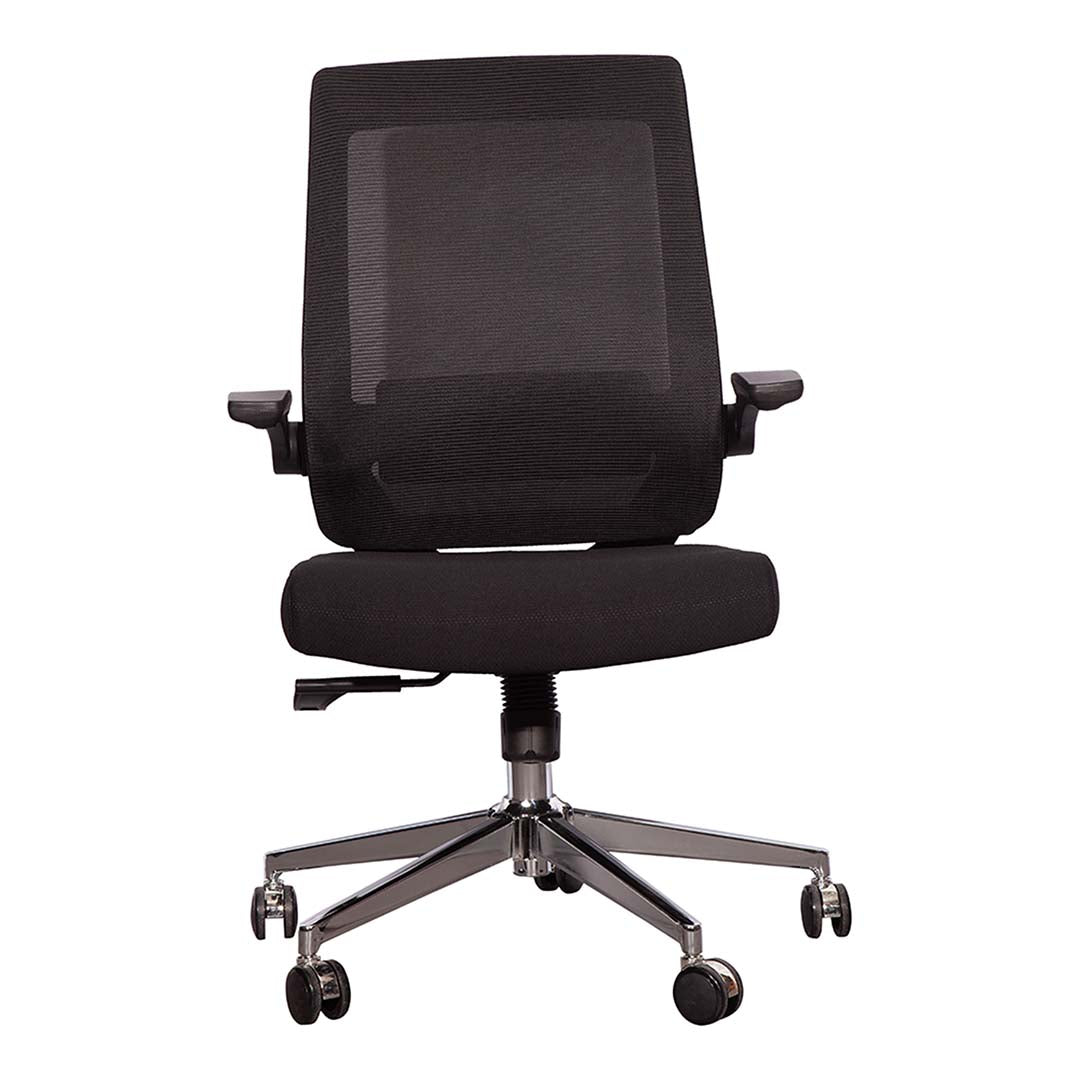 Modern Low Back Office Chair With Adjustable Armrests-GCC Home Center