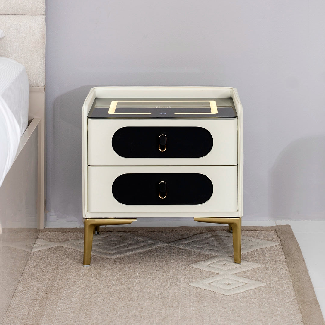 Smart Night Stand With Wireless Charging And Bluetooth Speakers