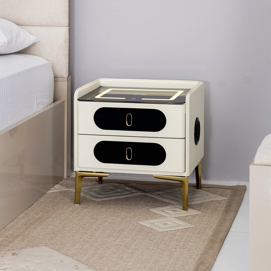 Smart Night Stand With Wireless Charging And Bluetooth Speakers