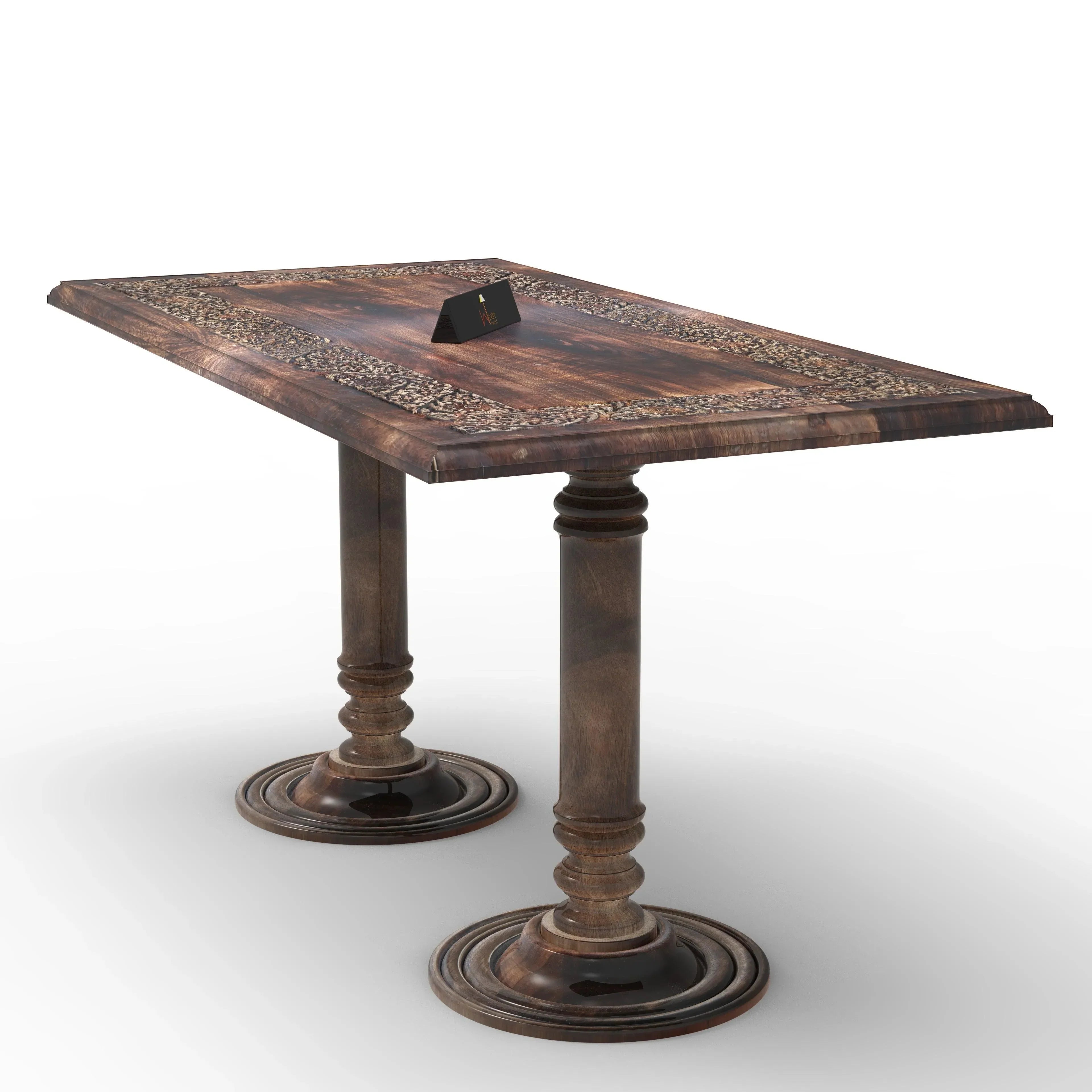 Elegant Hand Carved Solid Wood Coffee Table