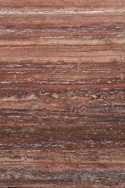 Luxury Natural Red Travertine Marble Dining Table with Half Moon Legs