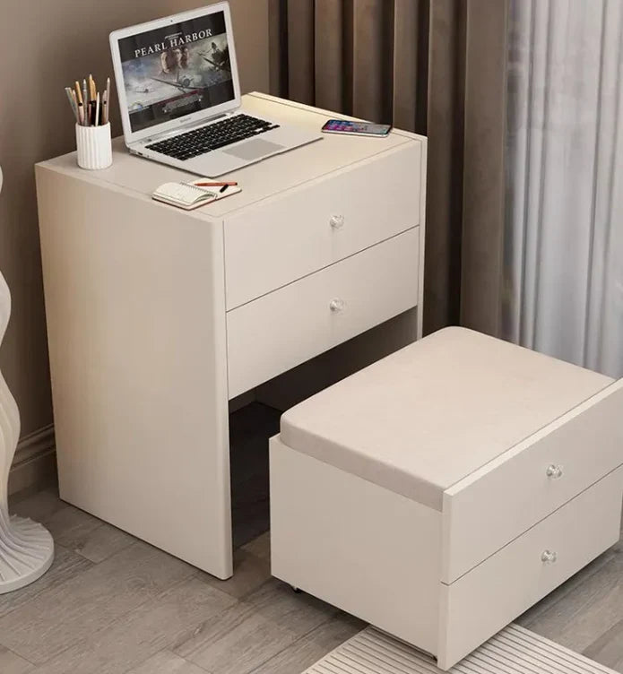 Multifunctional Makeup Vanity Dressing Table with Drawers and Chair 70 CM-GCC Home Center
