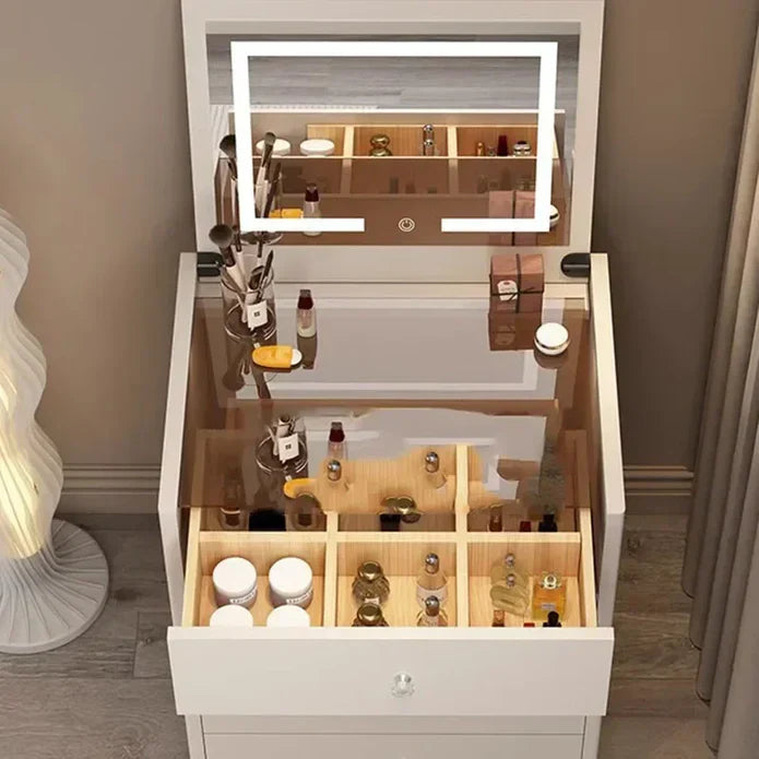 Multifunctional Makeup Vanity Dressing Table with Drawers and Chair 70 CM-GCC Home Center
