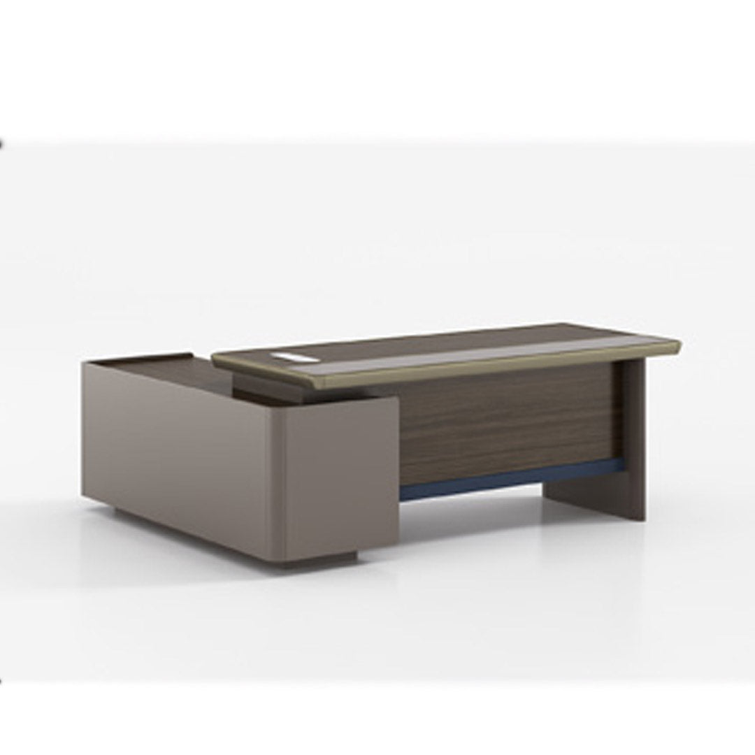 Modern Design Executive Office Table With Storage Cabinets For Traditional Spaces - Brown-GCC Home Center
