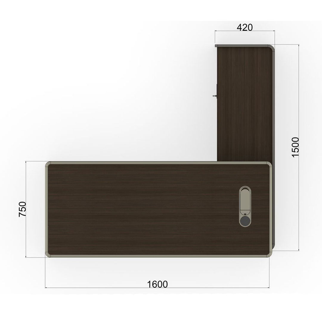 Modern Design Executive Office Table With Storage Cabinets For Traditional Spaces - Brown-GCC Home Center