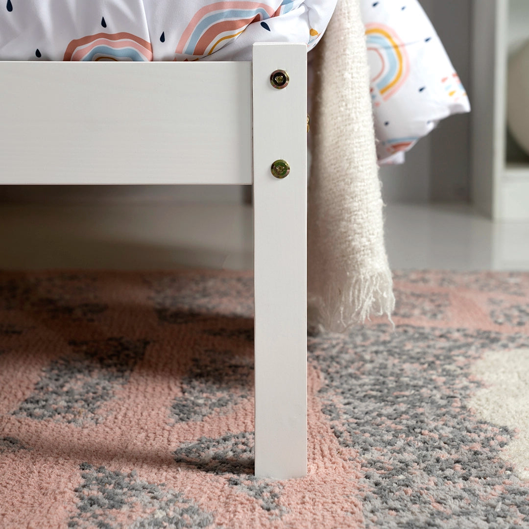 Kids Single Bed, Urban Style Painted Pinewood Bed