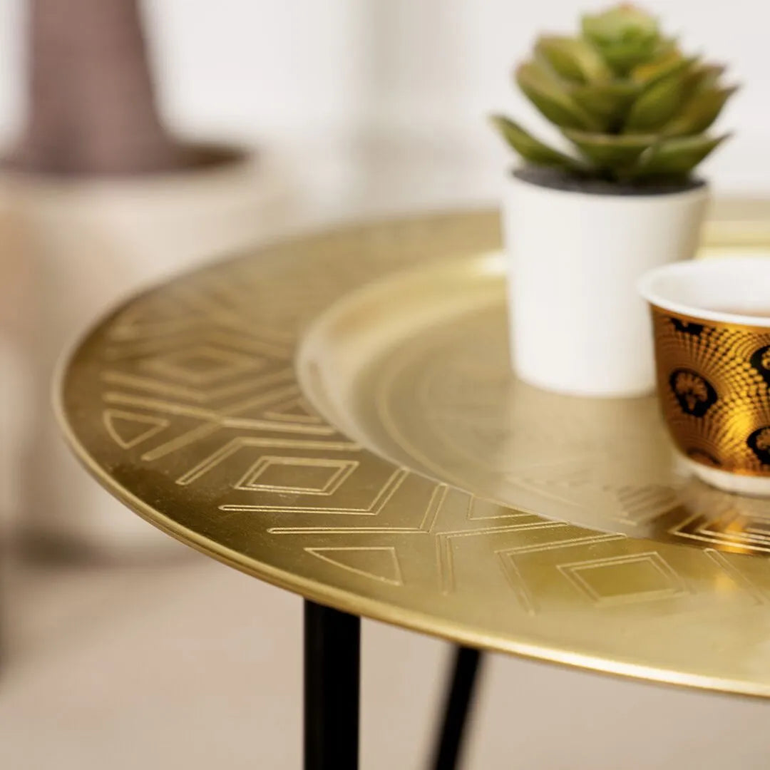 Classic Metal Moroccan End Table – 40x40x45 cm