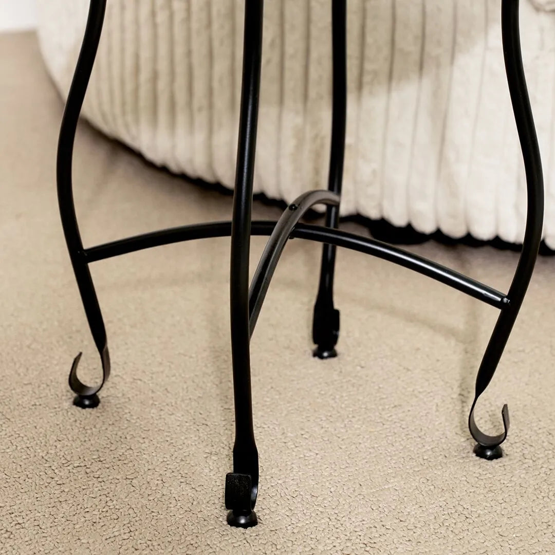 Classic Metal Moroccan End Table – 40x40x45 cm