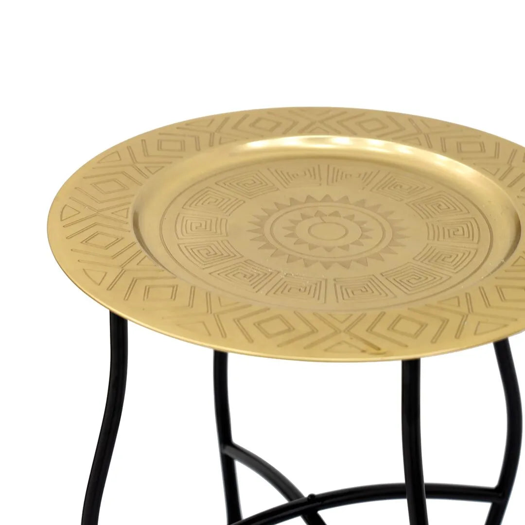 Classic Metal Moroccan End Table – 40x40x45 cm