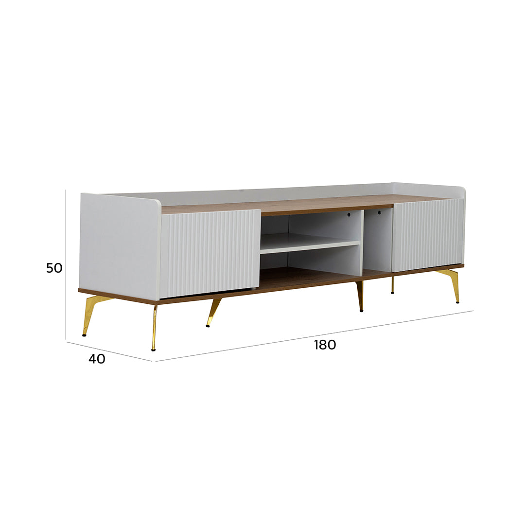 Elegant Design TV Unit with 2 Cabinets