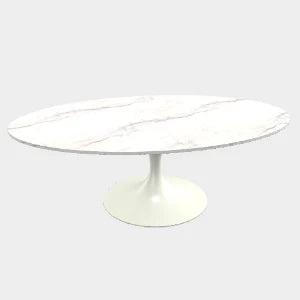 Luxury Oval Dining Table – Warm Gray