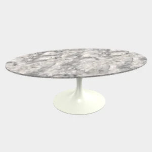Luxury Oval Dining Table – Warm Gray