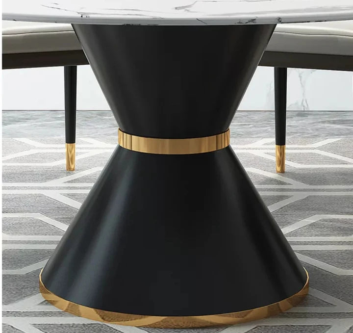 Genoa Round Stone Dining Table-GCC Home Center
