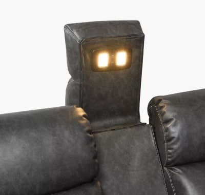 Luxury 5-Seater Sectional Fabric Corner Recliner Sofa with 2 Consoles