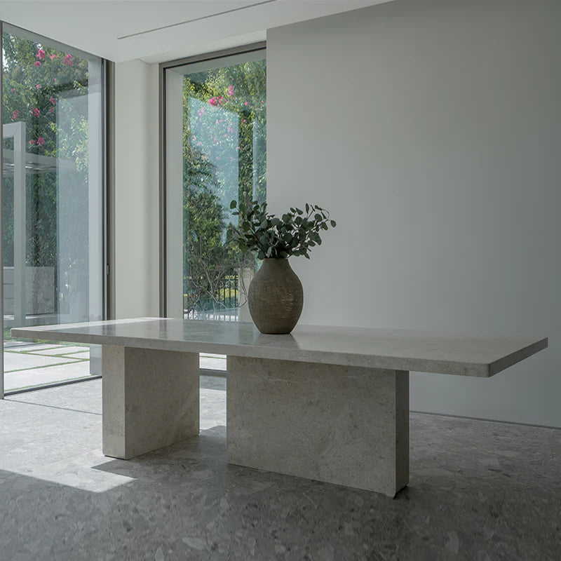 Luxury Dining Table With Natural Stone (Marble Top)