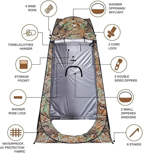 Pop Up Privacy Tent Shower Tent Portable Outdoor Camping