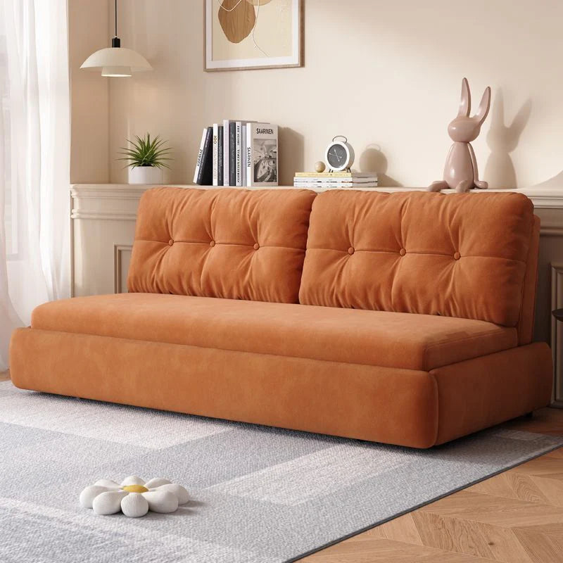 Luxury European Cloud Sleeper Sofa Bed | Modern Velvet Double Sofa Bed with High-Density Foam & Solid Wood Frame