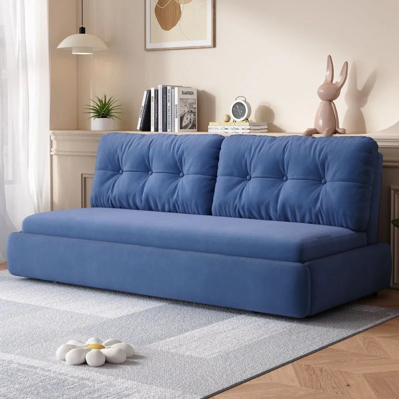 Luxury European Cloud Sleeper Sofa Bed | Modern Velvet Double Sofa Bed with High-Density Foam & Solid Wood Frame