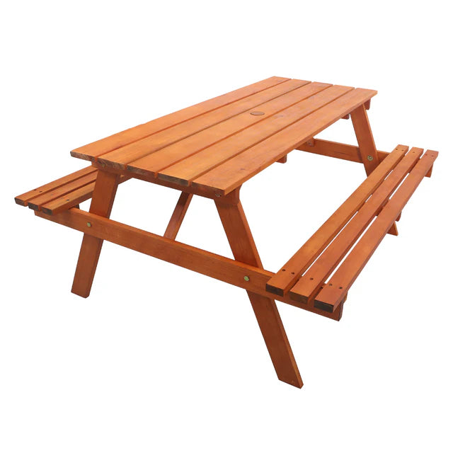 Elegant Wooden Bench With Umbrella Hole-GCC Home Center