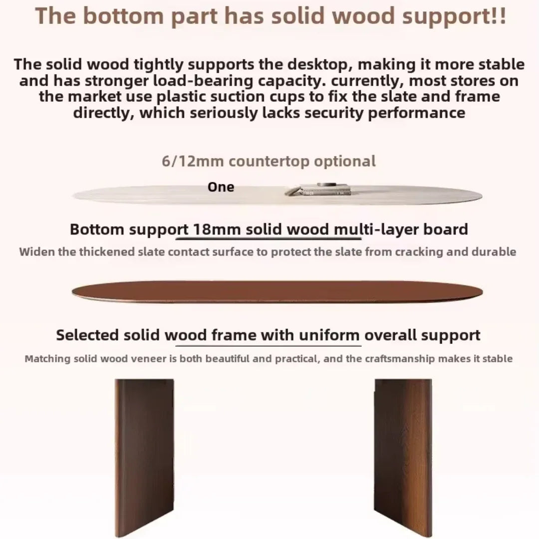 Harmony 6 Seater Dining Table Set with Limestone Top