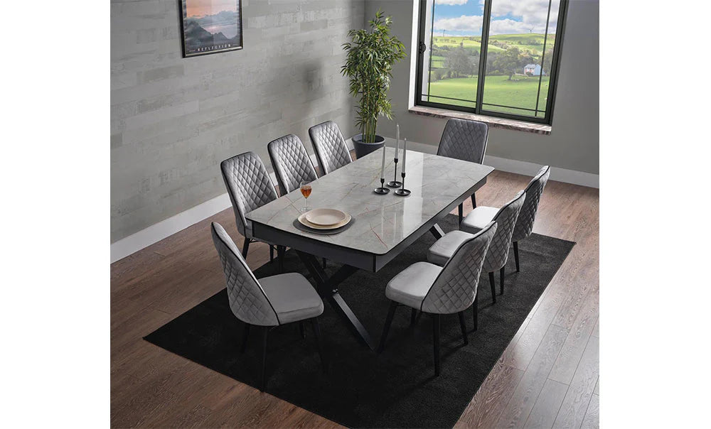 Elegant Tower Dining Set – 10 Seater (Table + 10 Dining Chairs)