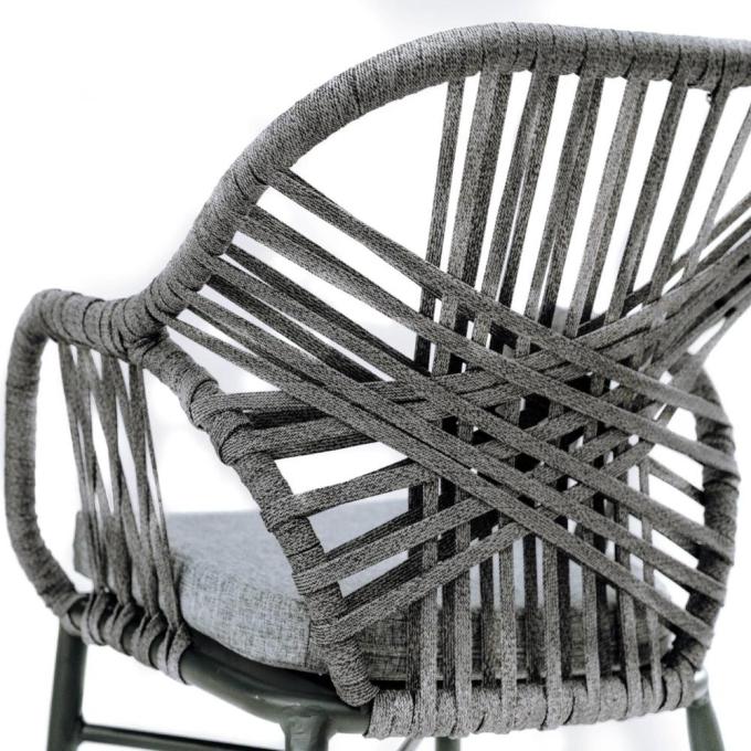 Aluminum Chair With Rope – Grey-GCC Home Center