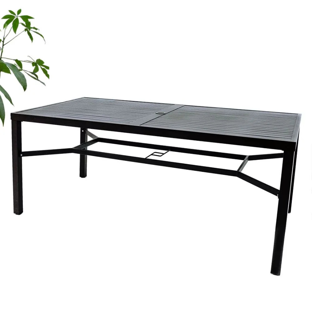 Complete Aluminum Table - Dark Brown-GCC Home Center