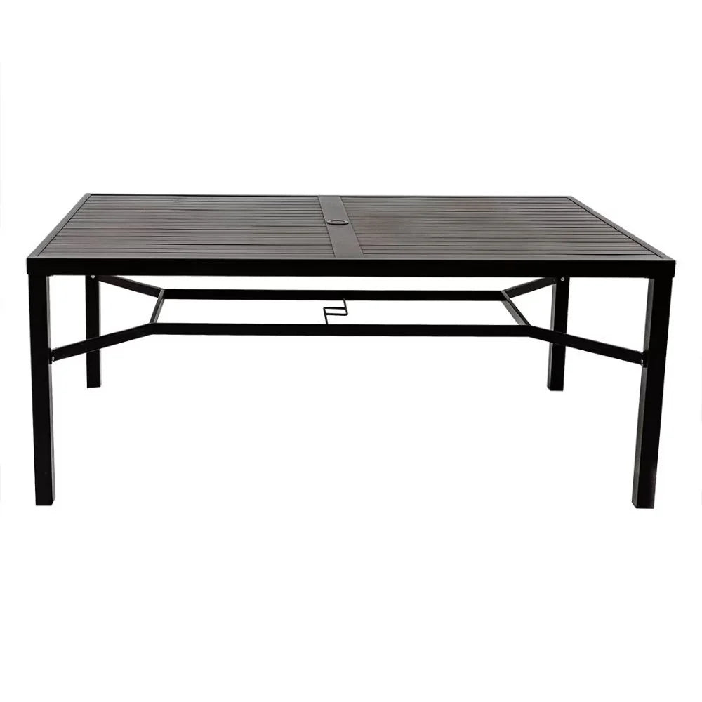 Complete Aluminum Table - Dark Brown-GCC Home Center