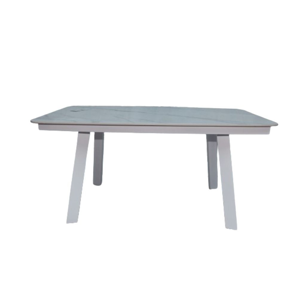Wonderful Aluminum Frame 6-Seater Outdoor Dining Set with Cushions for Garden and Patio, Light Gray-GCC Home Center