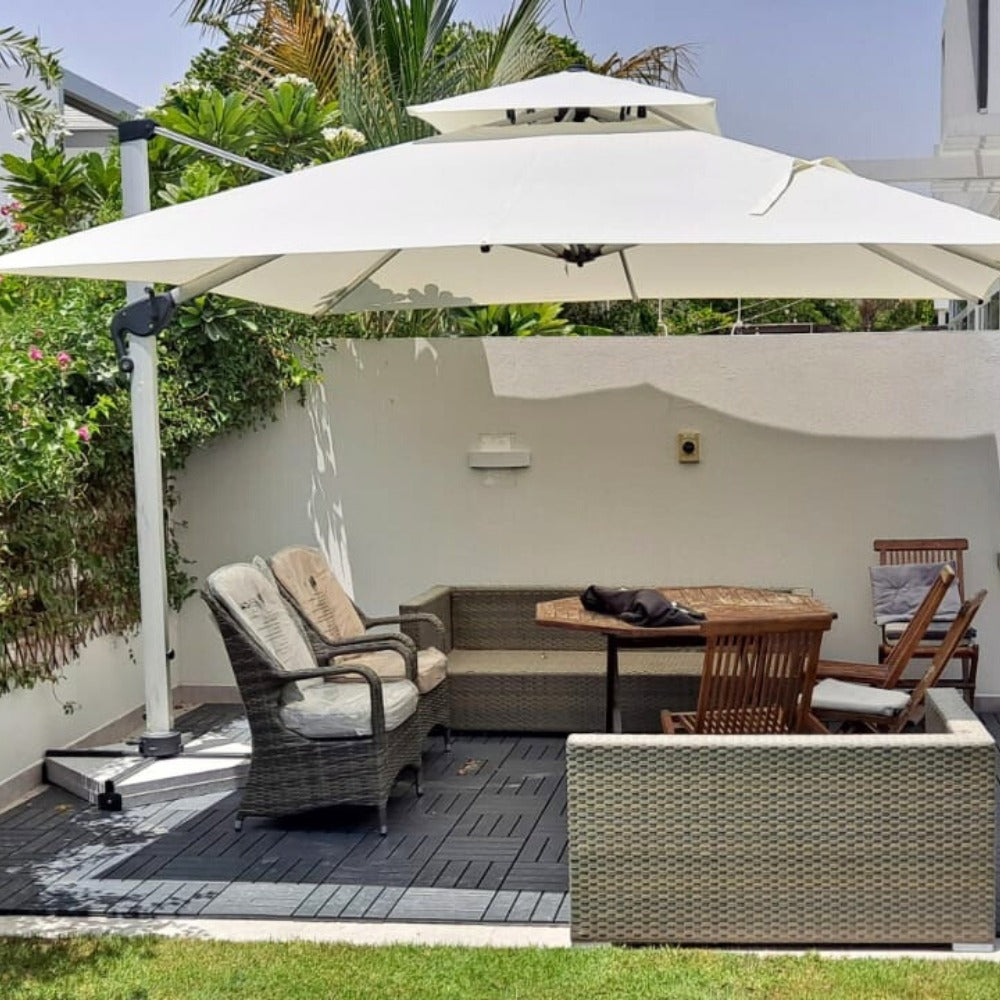 Aluminum Garden Umbrella With Rotating Handle-GCC Home Center