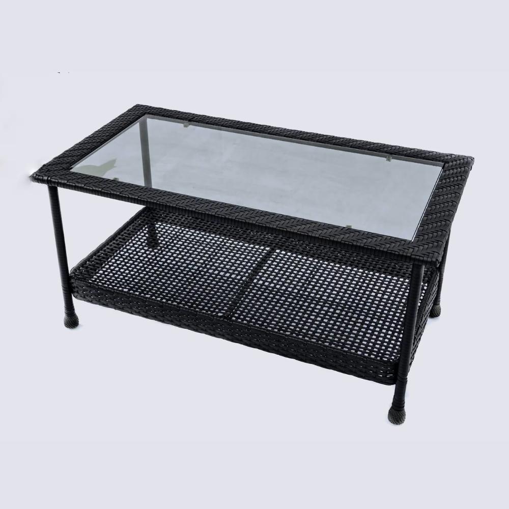 Aluminum & Rattan Frame Table- Brown-GCC Home Center