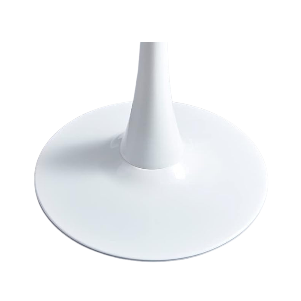 Modern Round Kitchen Dining Table - 23.6" MDF Top with Sturdy Metal Base, Ideal for Small Spaces-GCC Home Center