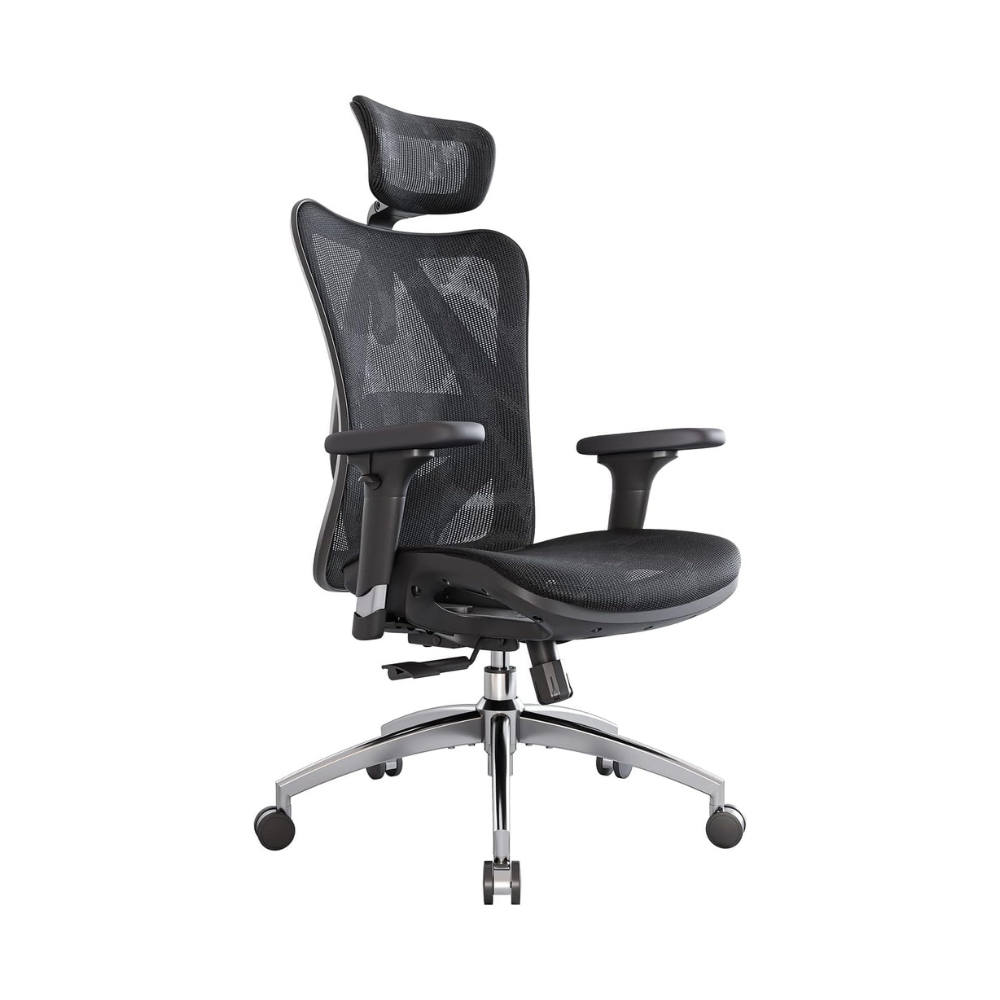 Ergonomic Mesh Office Chair with Adjustable Headrest, Lumbar Support & 3D Armrests - Comfortable, Adjustable, and Durable-GCC Home Center