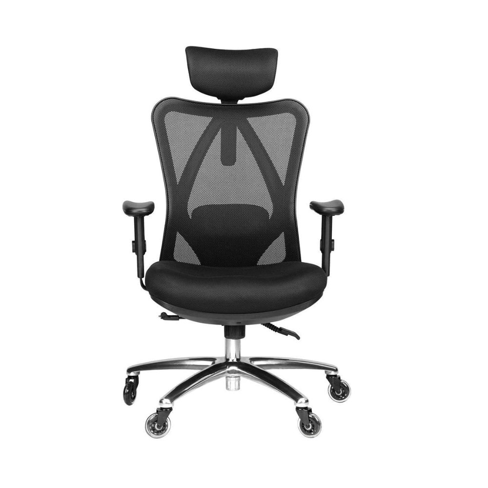 Ergonomic Mesh Office Chair with Adjustable Lumbar Support & Stainless Steel Frame - Breathable Design, 330 lbs Capacity-GCC Home Center