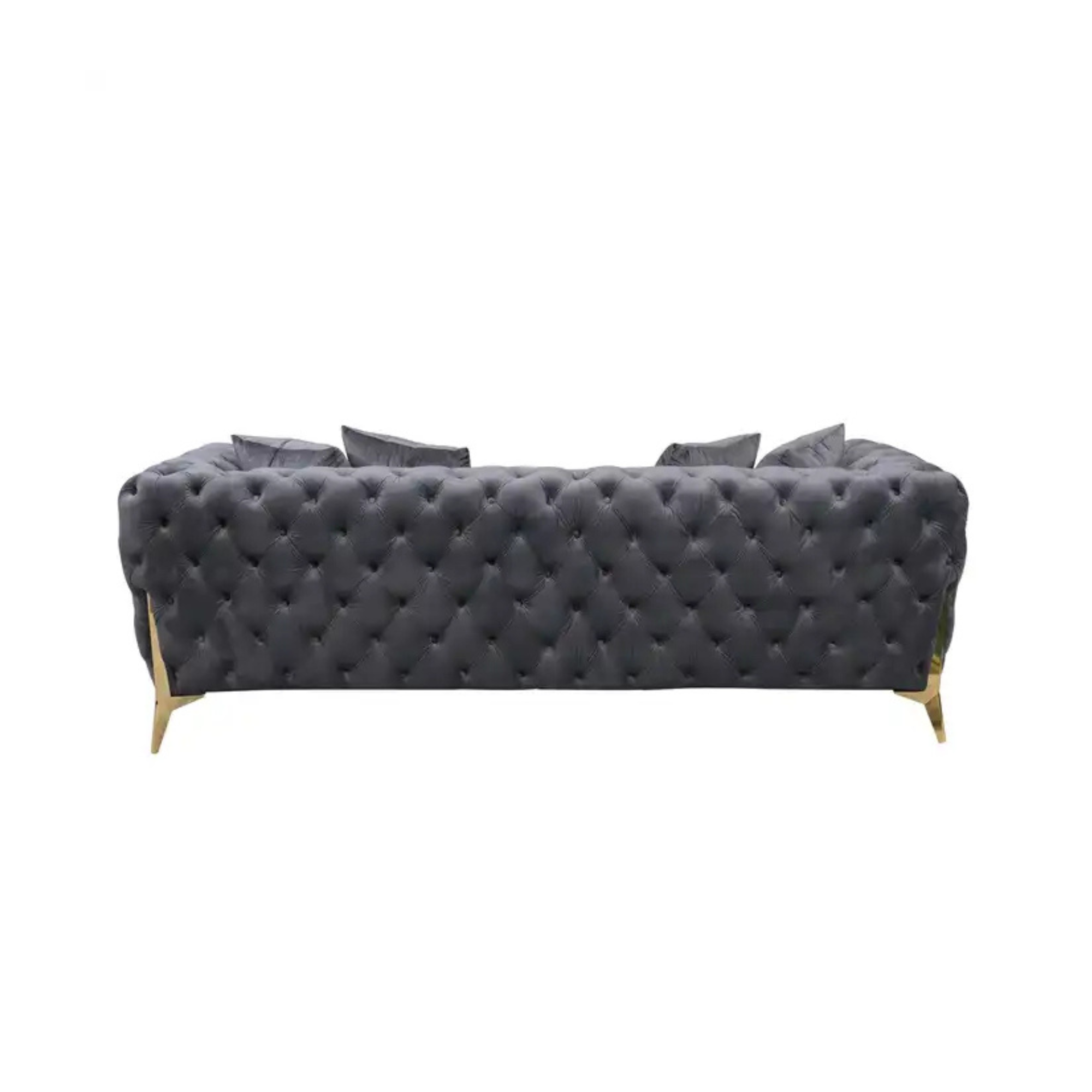 Elegant Blue Velvet 3-Seater Sofa Set - Luxurious Design for Home, Office, & Hotels-GCC Home Center