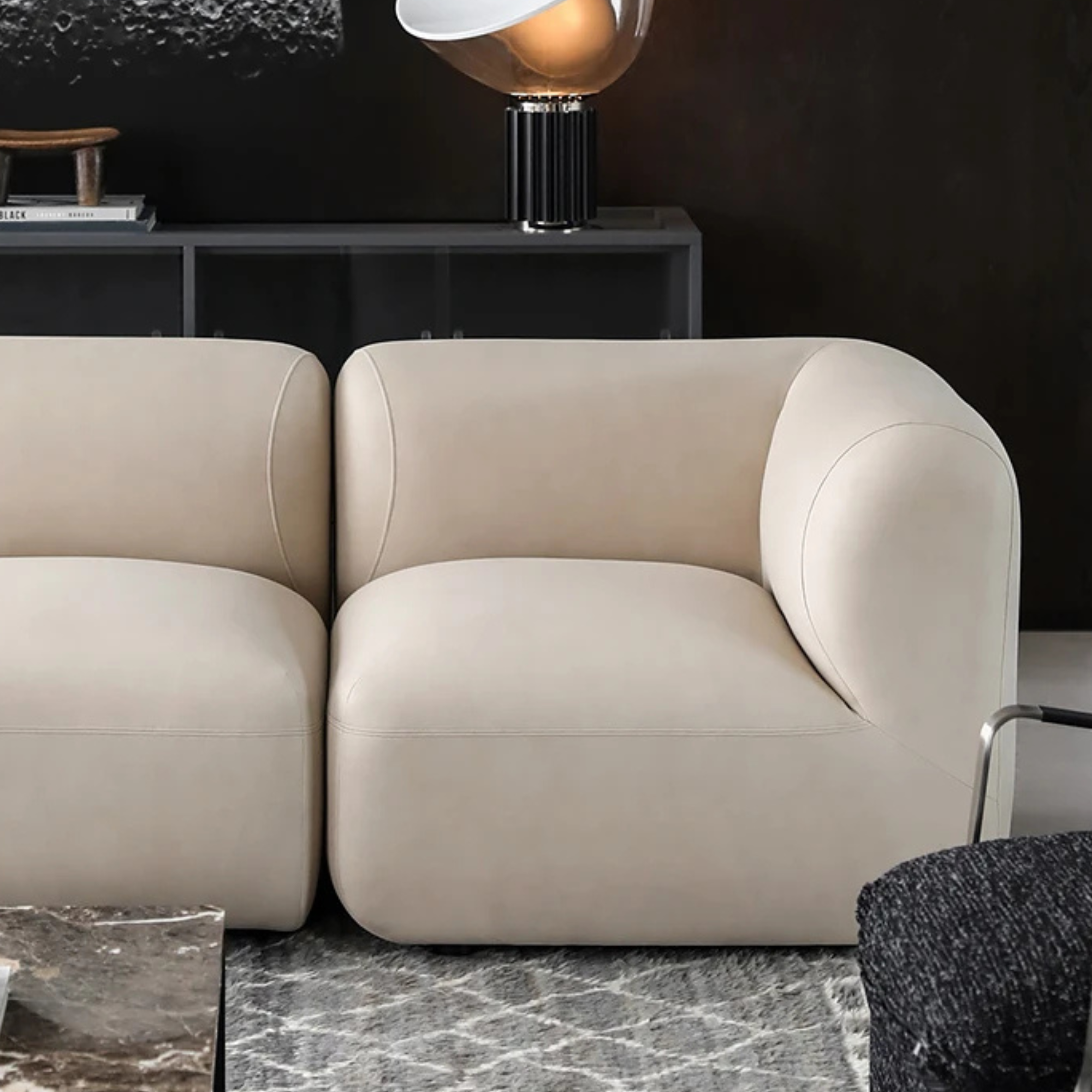 Modern Modular Sectional Sofa - Customizable Design for Living Room, Bedroom, or Hotel, in Grey Moss & Tooth Light Colors-GCC Home Center