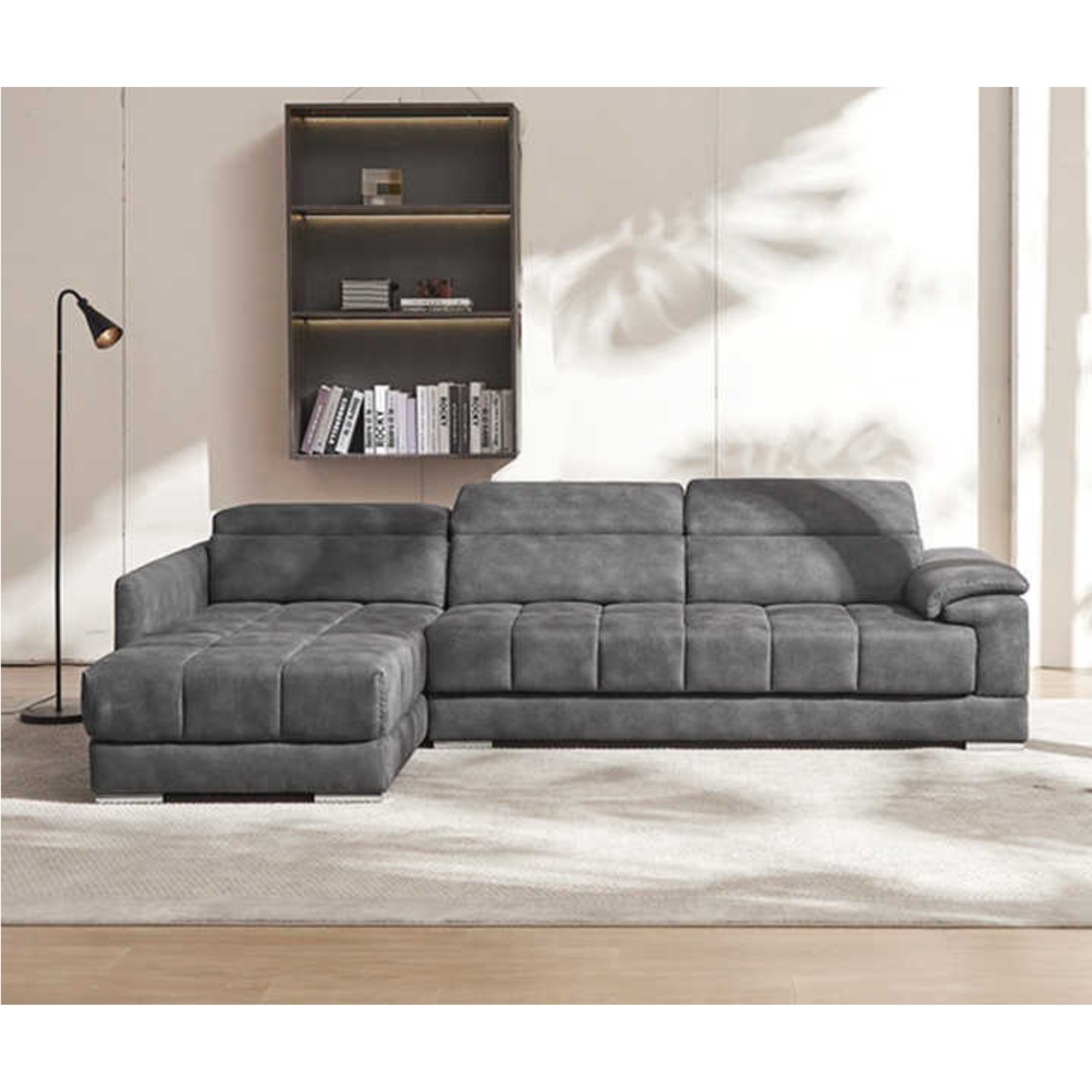 Modern Fabric Sectional Sofa for Living Room & Hotel - Water-Repellent, Luxury Design, Easy-Clean-GCC Home Center