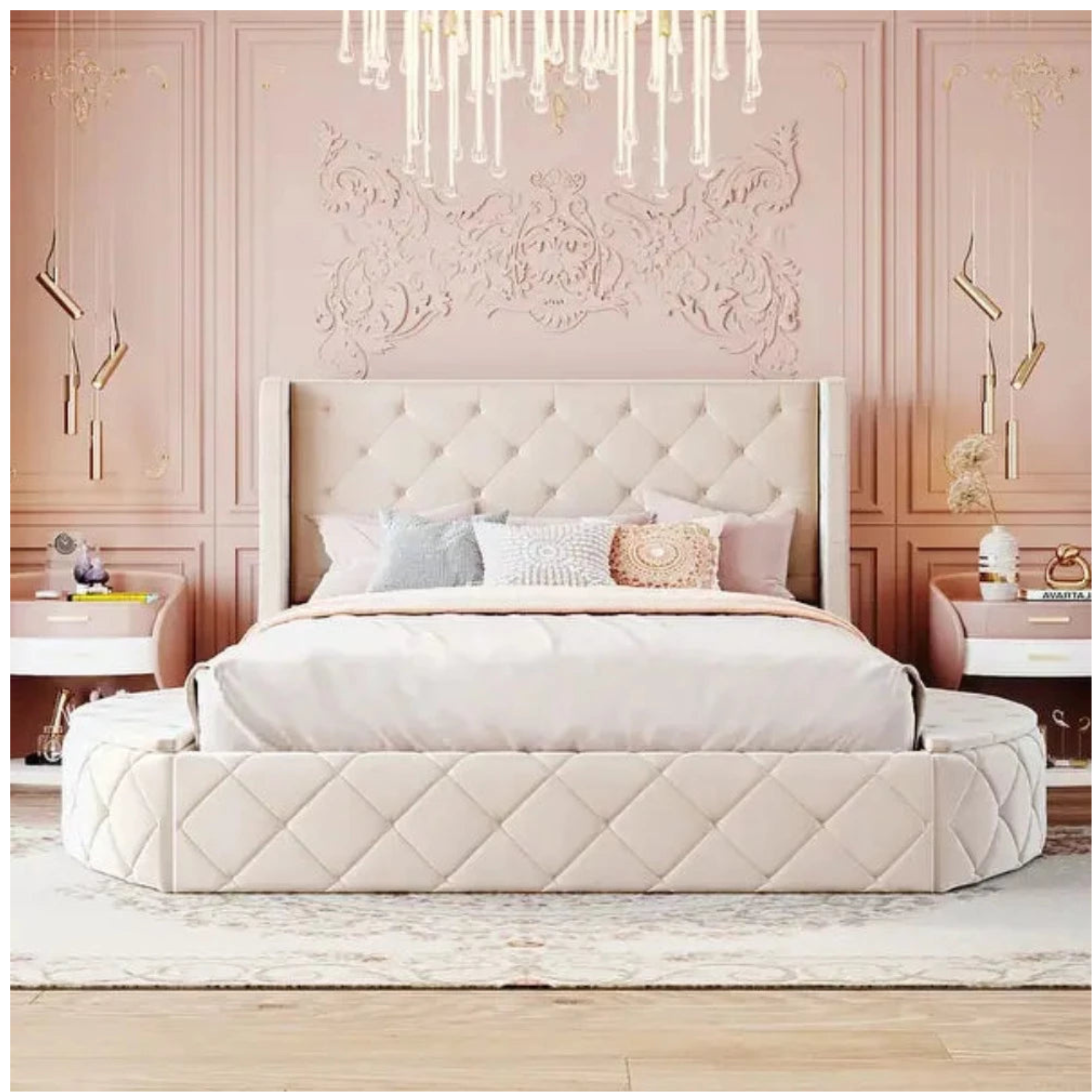 Premium Teakwood Bed Frame with Customizable Features – Durable, Stylish, and Built to Last 40 Years-GCC Home Center